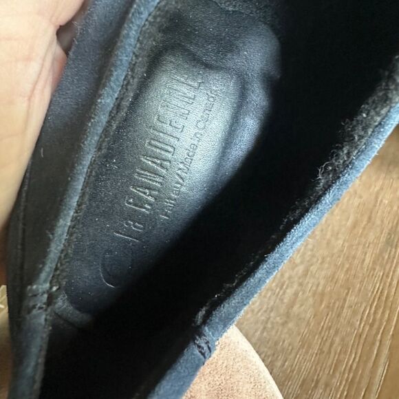 La Canadienne Lisa Wedge Slip-On In Navy - Picture 6 of 7